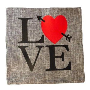 Love Heart Valentine's Throw Pillow Case